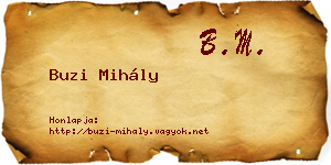 Buzi Mihály névjegykártya