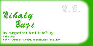 mihaly buzi business card